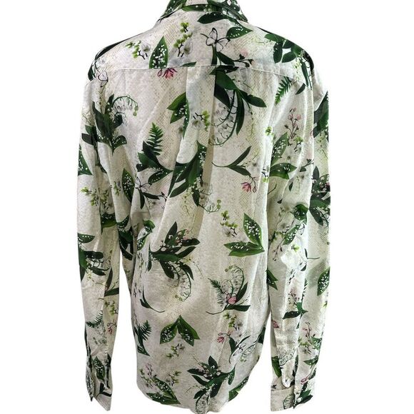 Aqua Blu Australia Carter Resort Shirt Cotton Silk Floral Butterfly Sz XL NWT - Picture 4 of 13